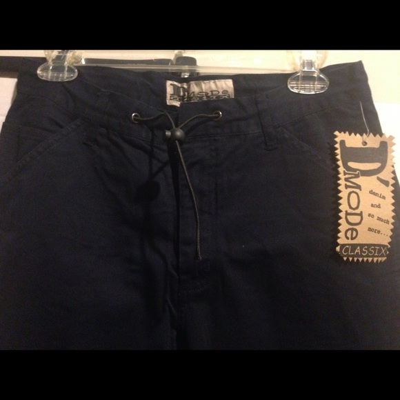 Navy Blue Junior Pants flare-100% Cotton! - Picture 4 of 7